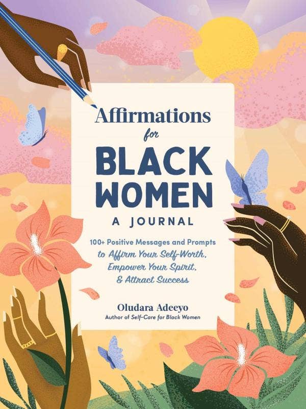 Guided journal with over 100 affirmations for Black women’s emotional, physical, and mental wellbeing, designed to heal from misogynoir and build confidence.