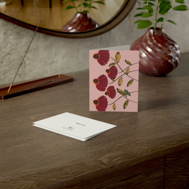 Card shows inside as blank and back with the words blank inside and the Earth and Fern logo at the bottom.