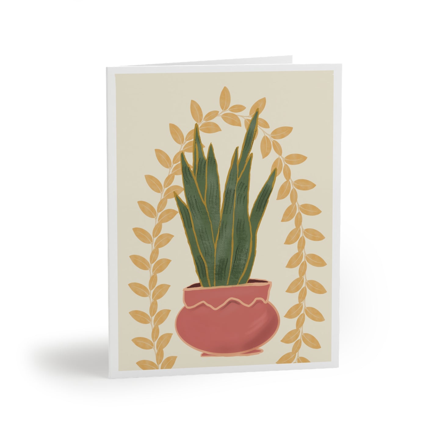 Greeting Card - Snake Plant/cream