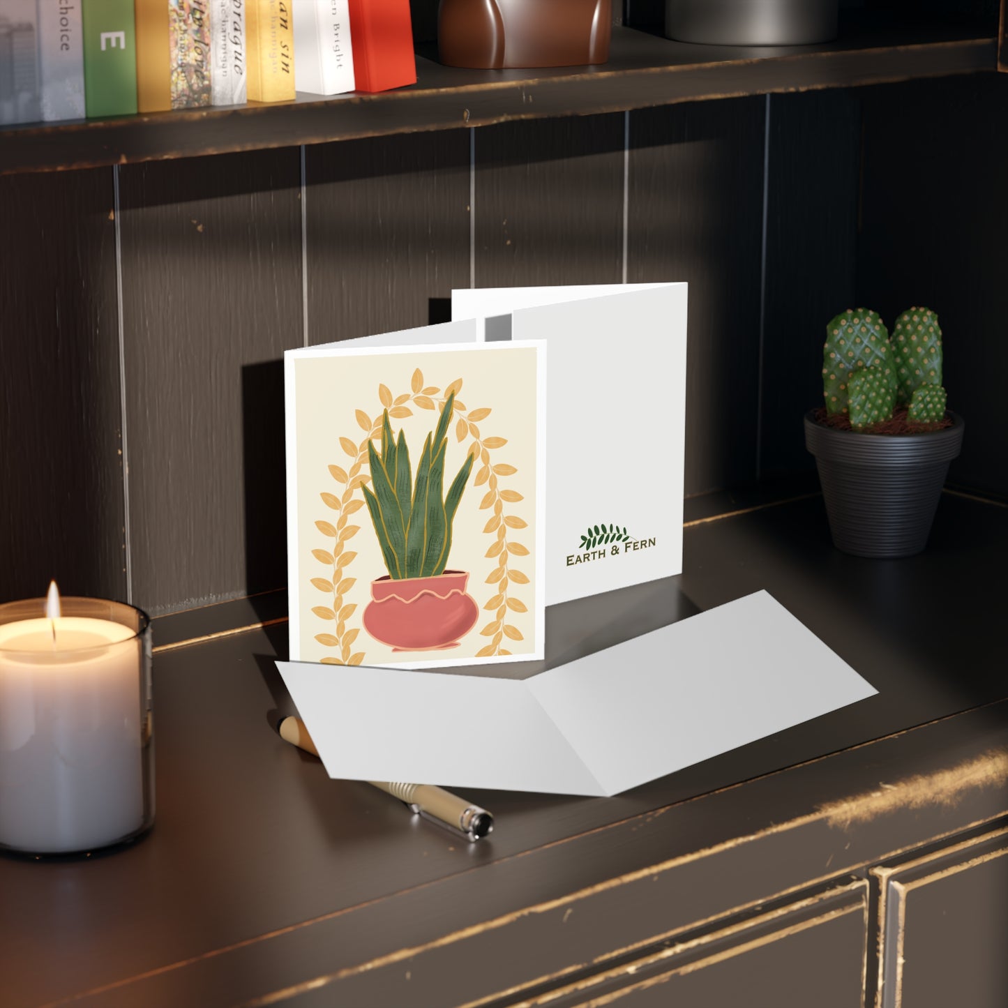 Greeting Card - Snake Plant/cream