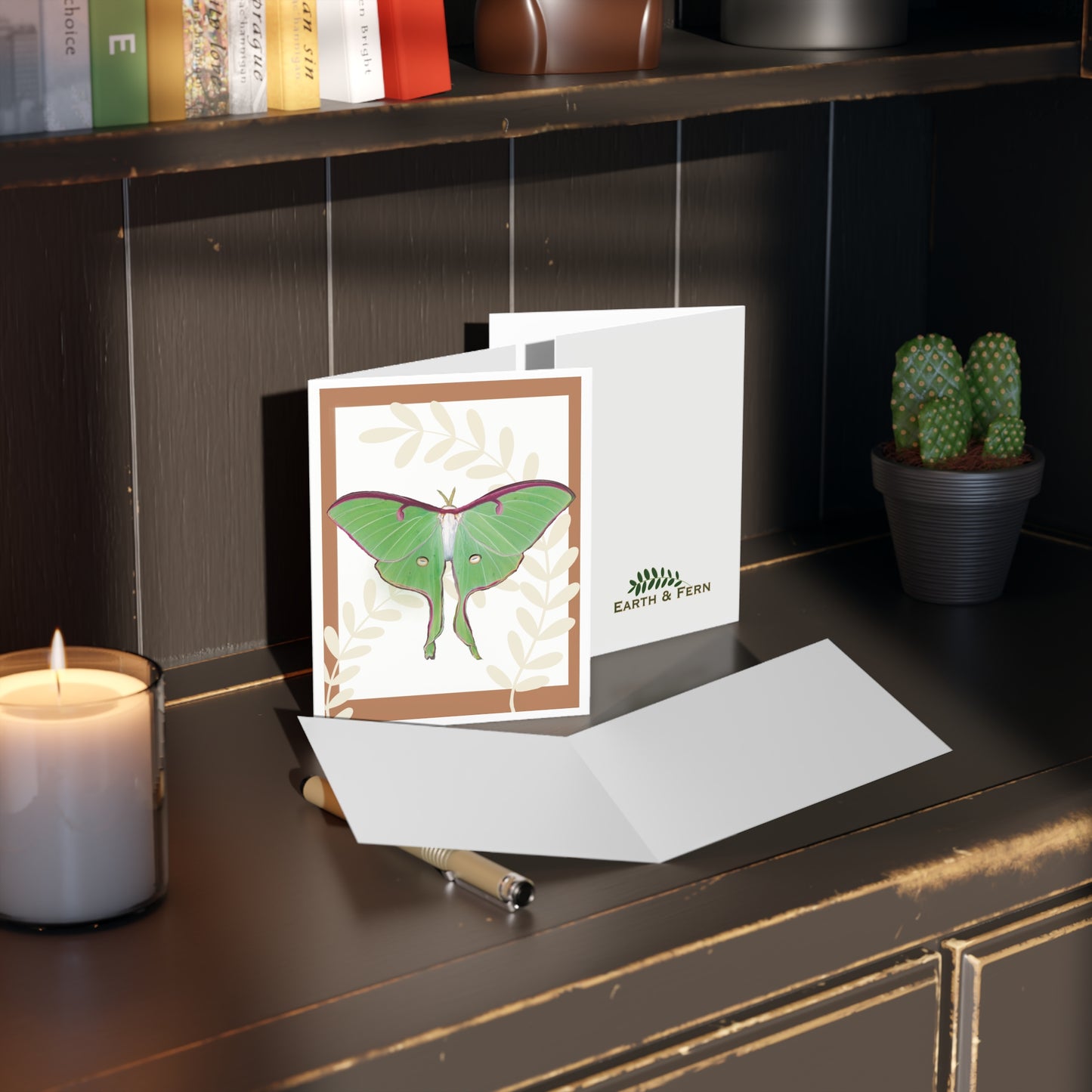 Greeting card - Moth / Luna in Frame