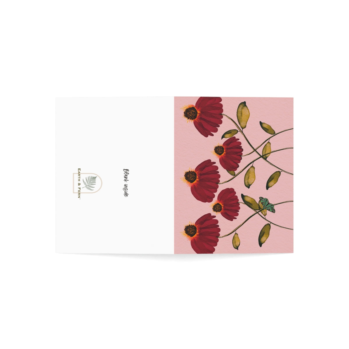 Greeting Card - Conehead Flowers watercolor