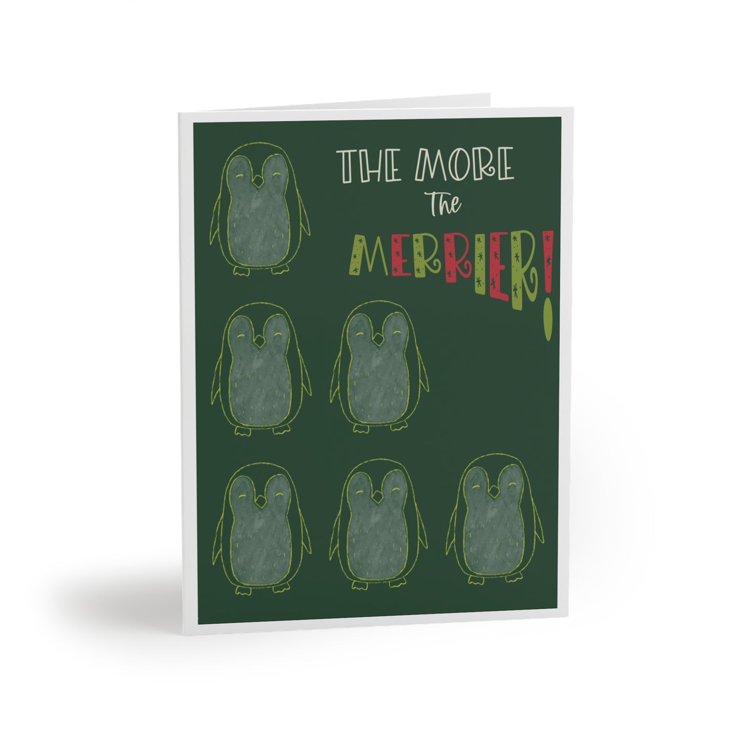 Greeting Card - Holiday / The More the Merrier /Forest Green