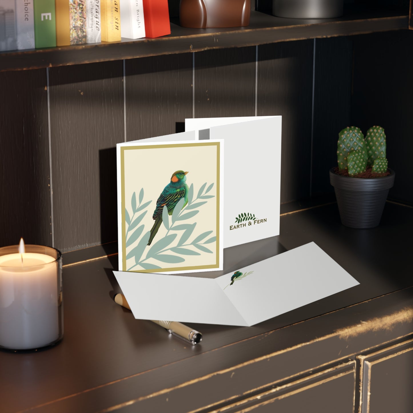 Greeting Card - Bird on a leaf / Any Occasion