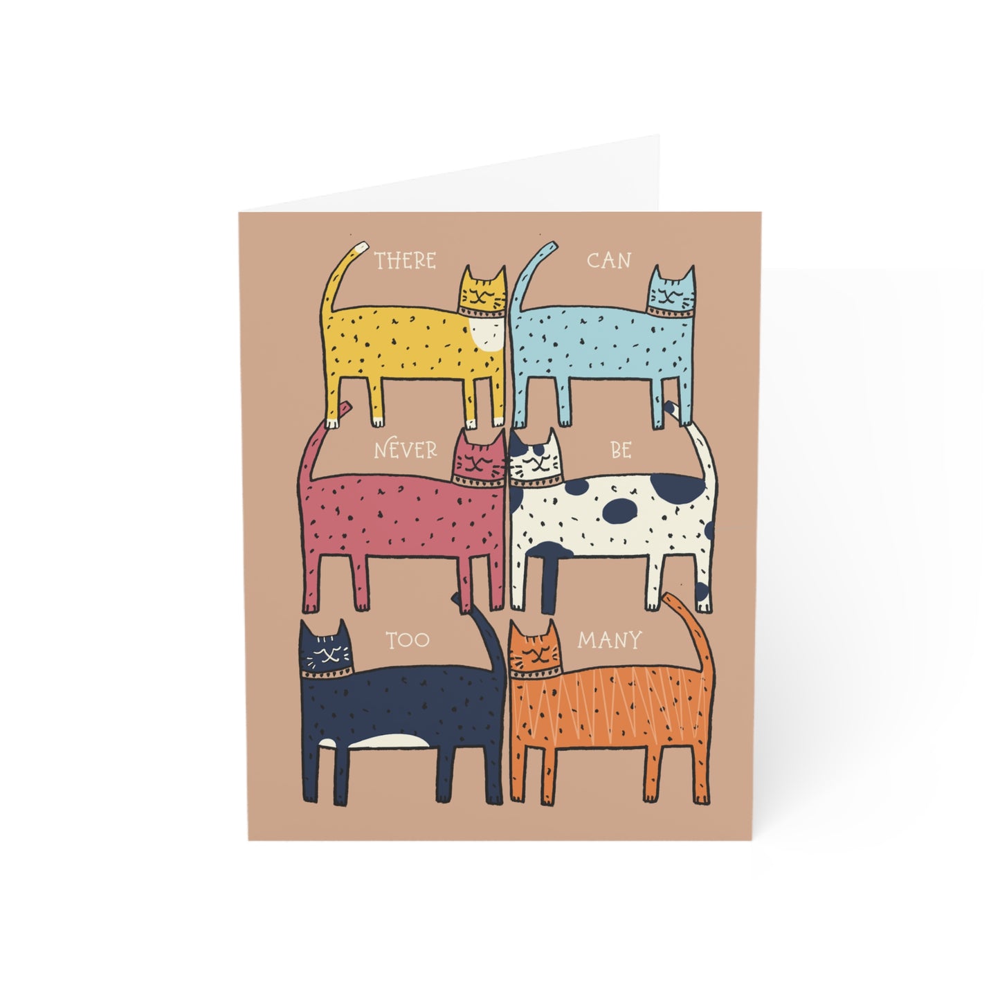 Greeting Card - Stack of Cats