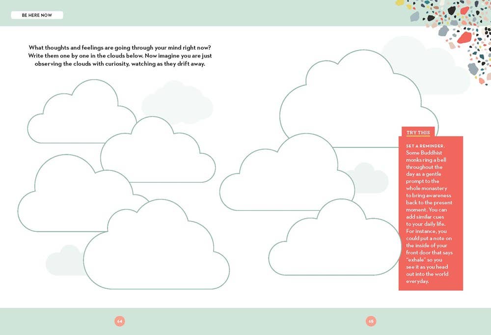 Positive psychology self-care journal by Jennifer King Lindley, featuring exercises, writing prompts, and inspirational quotes to guide personal growth and self-discovery. Interior pages give prompts with blank areas for your personal thoughts.