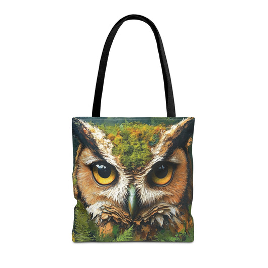 Tote Bag - Woodland Owl / Moss Green - 2 sizes