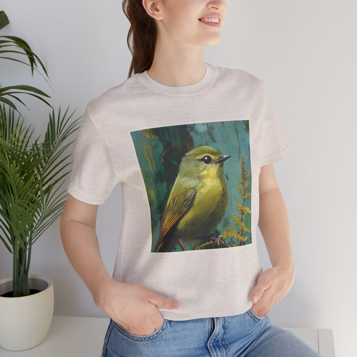 T-Shirt -  Sweet Bird Nestled in Ferns Unisex