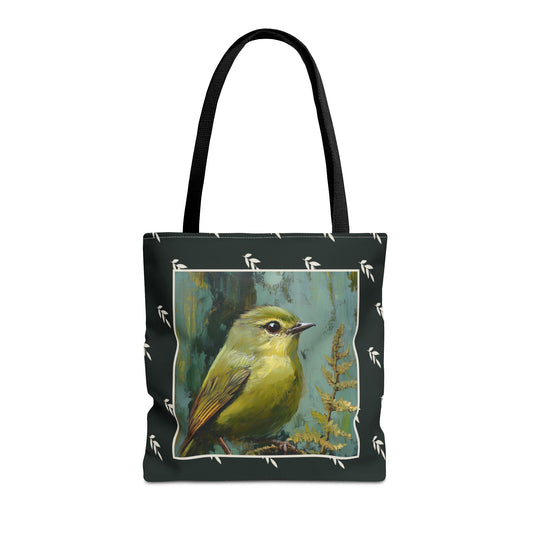 Tote Bag - Sweet Bird on Black White Motif - 2 Sizes