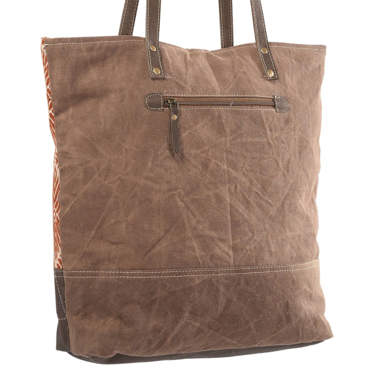 Geometric Rust Tote Bag