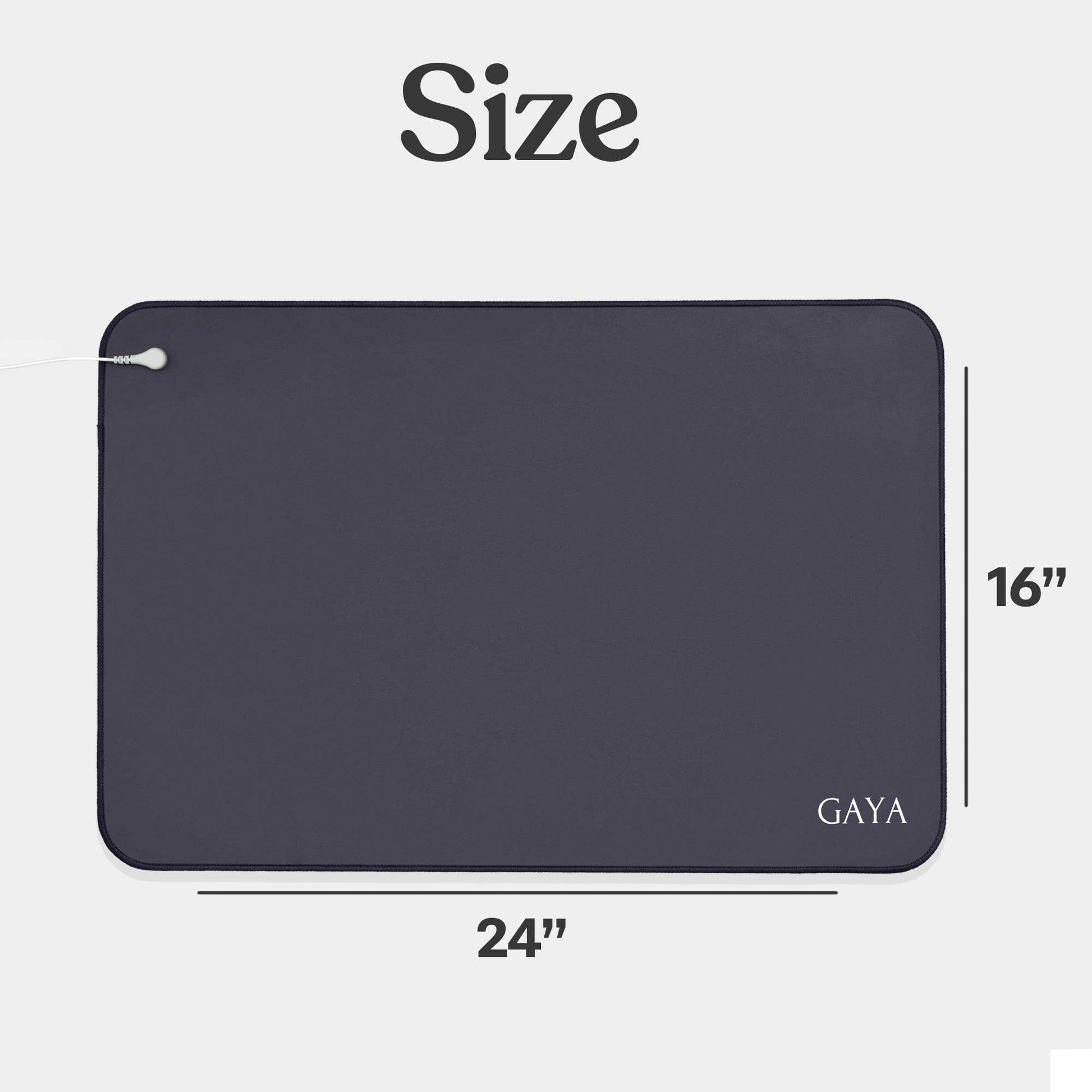 Size chart 24 inches by 16 inches