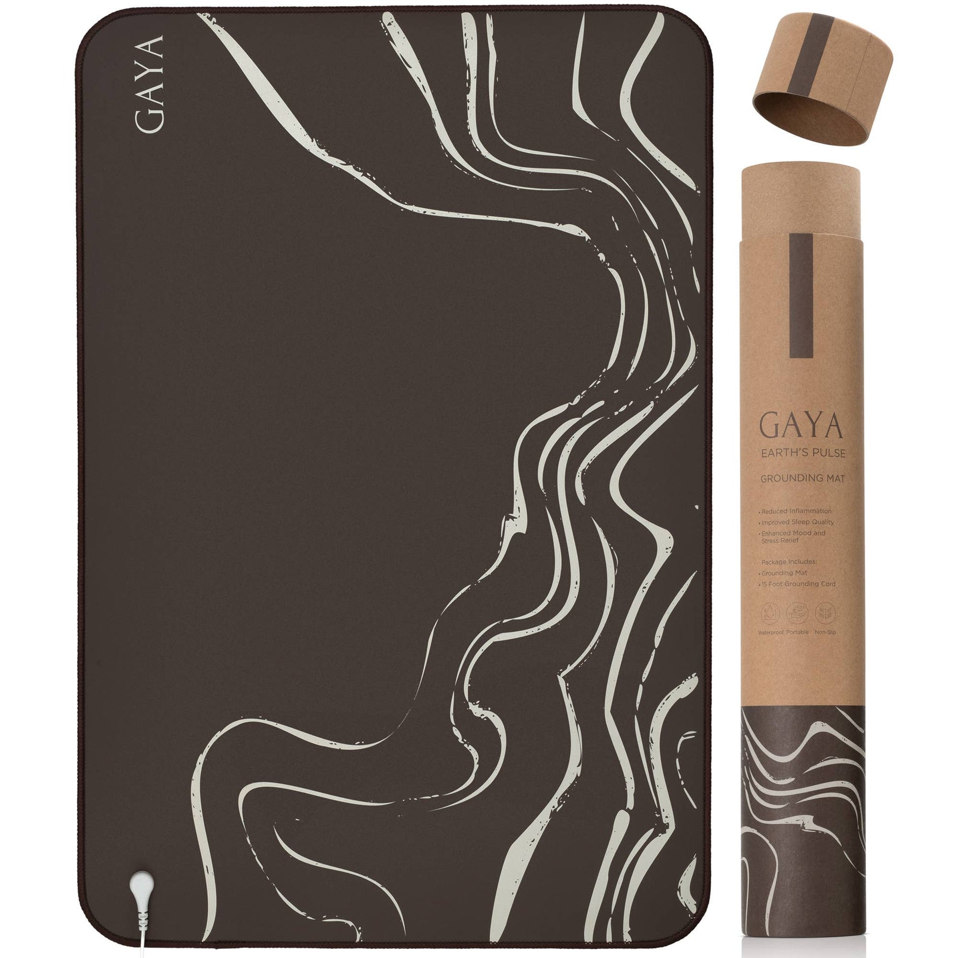 Brown Grounding mat for wellness, earthing mat for work and relaxation, grounding mat for meditation, grounding mat under desk, earthing mat for energy healing