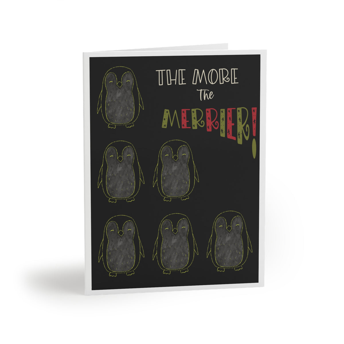Greeting Card - Holiday / The More the Merrier / Matte Black