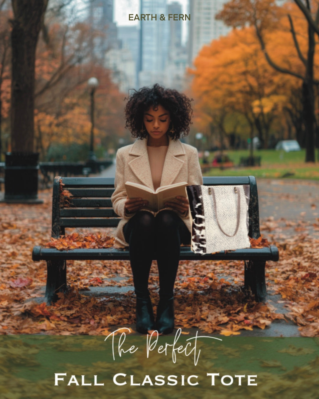 Geometric Tote Bag With Cowhide