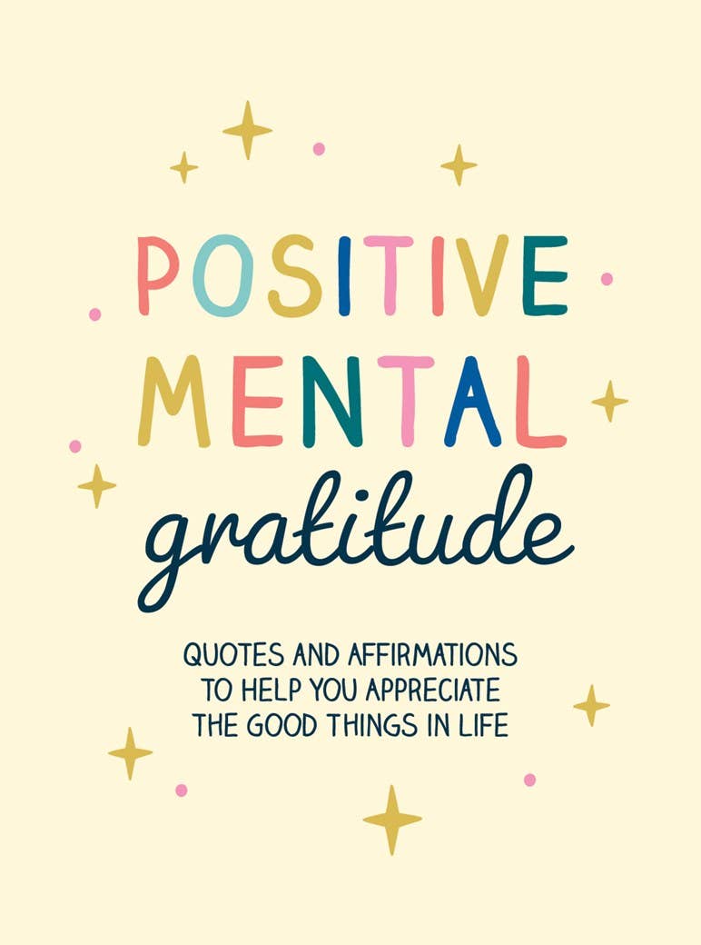 Book cover with 'Positive Mental Gratitude' text on a light yellow background